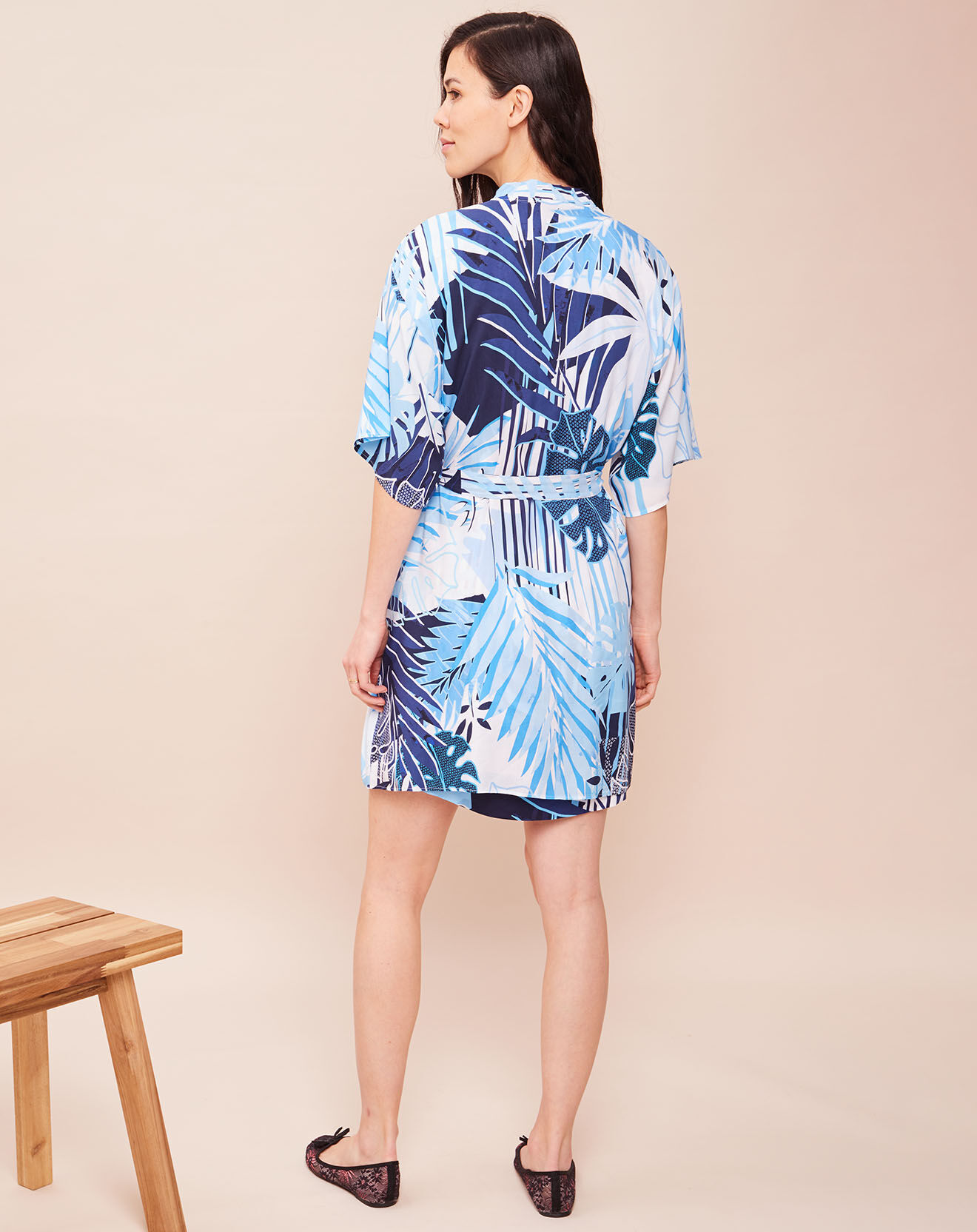 Le Chat Kimono Paradise bleu