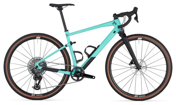 Vélo de Gravel BMC URS 01 LT Two Sram Rival eTap AXS / GX Eagle AXS 12V 700 mm Bleu Vert Minty Aqua 2024