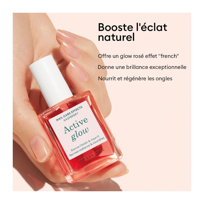Vernis soin hydratant Active Glow Raspberry Manucurist 15ml