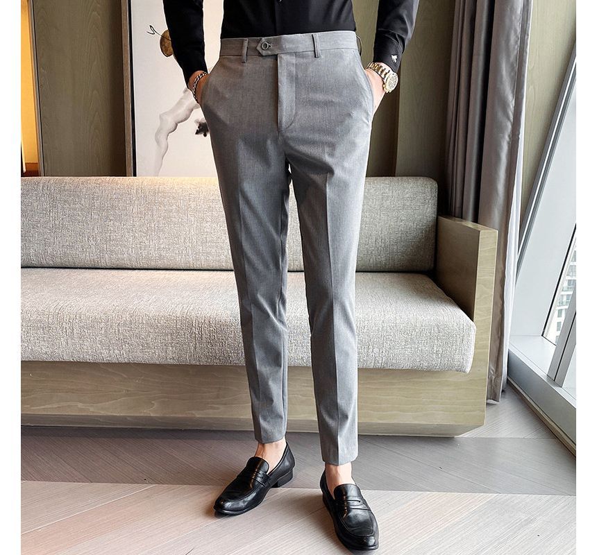 Deepwood - Hoge taille effen cropped taps toelopende pantalon (verschillende ontwerpen)