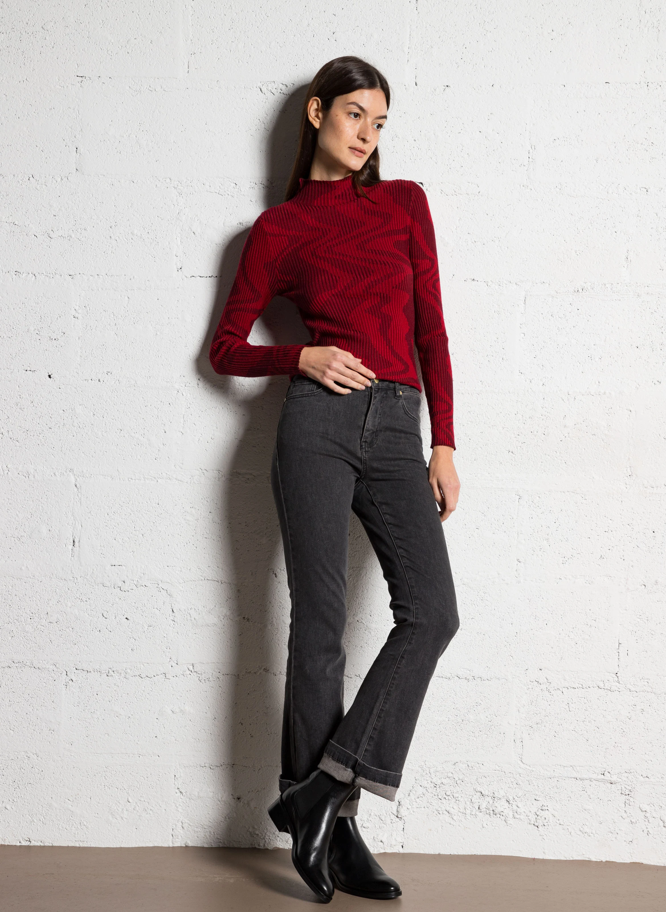 LANCELOT - Jean flare brut | Gris