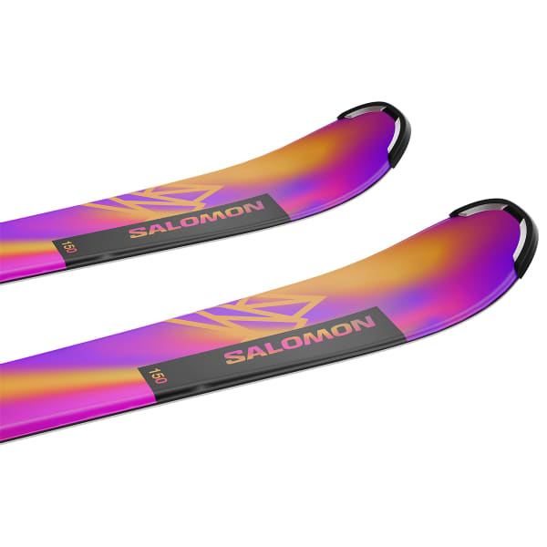Pack ski SALOMON L LUX JR S + C5 GW J75 RHODAMINE RED / SAFFRON / BLACK