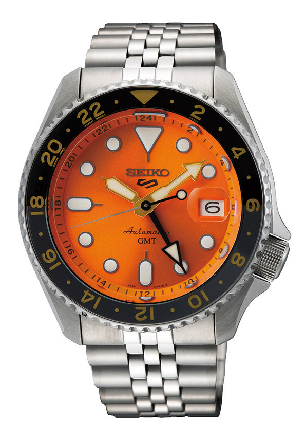 Seiko  5 SKX Sport Style GMT Herrenuhr orange SSK005K1