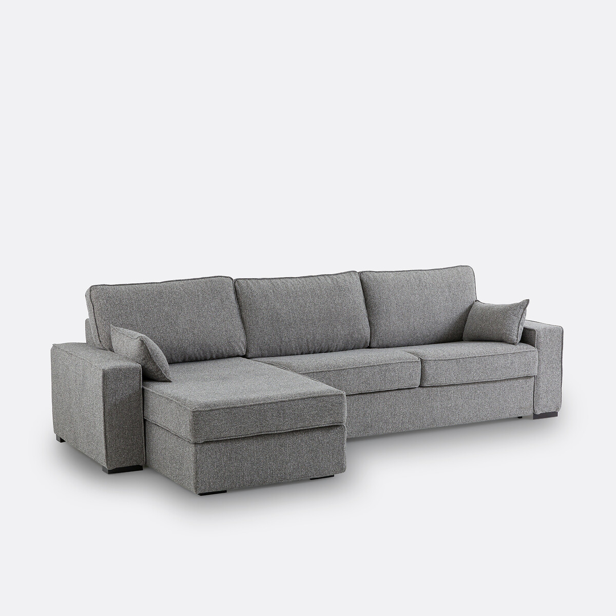 LA REDOUTE INTERIEURS<br>Sofá-cama de canto em tecido texturizado, bultex, Cécilia