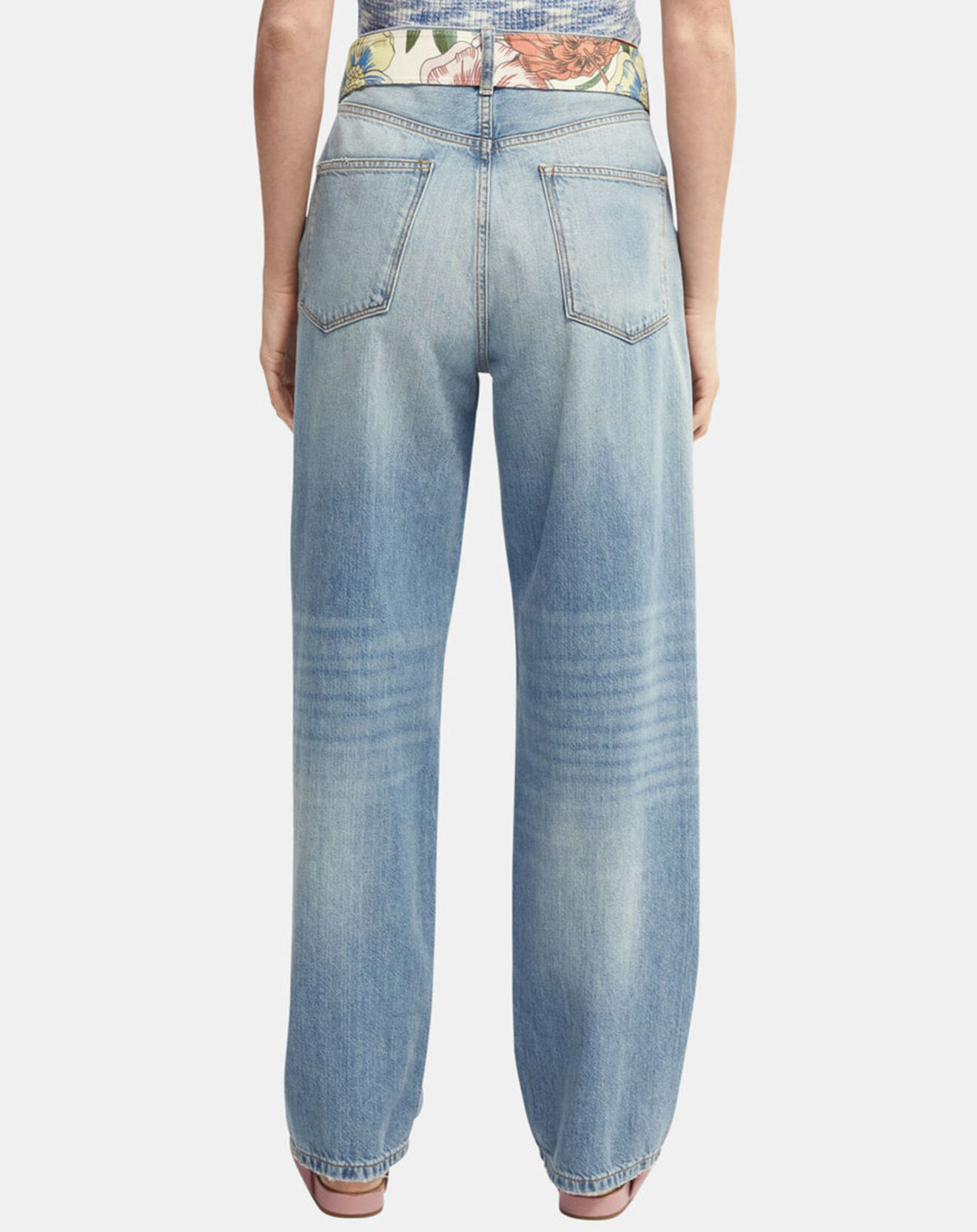 Scotch & Soda Jean ample bleu moyen