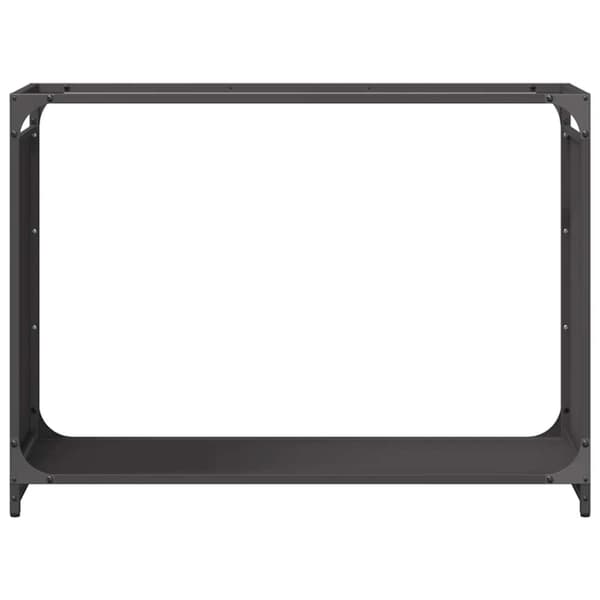 vidaXL Vedstativ svart 90x28x65 cm kaldvalset stål
