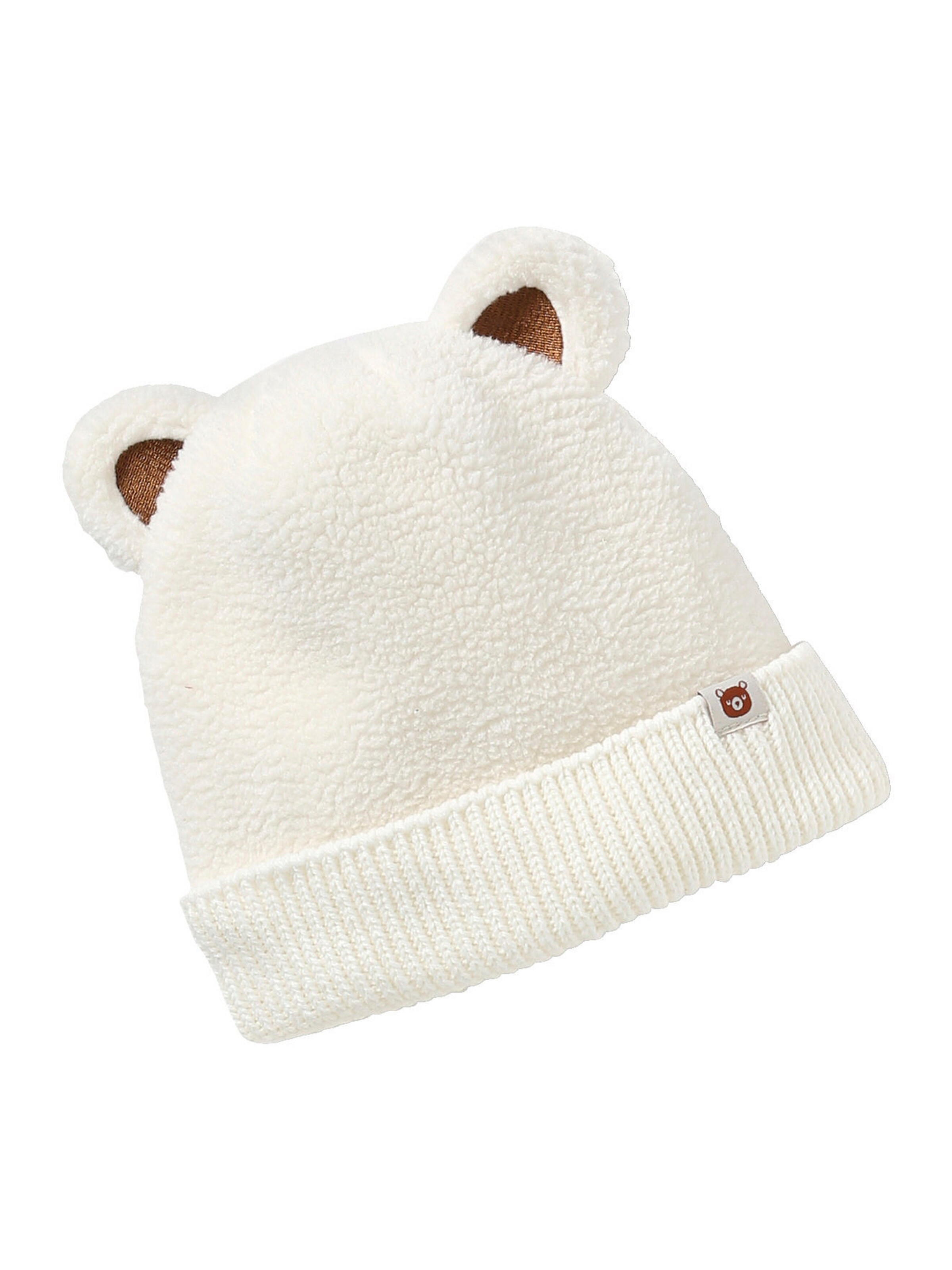 Vertbaudet Jungen Baby-Set: Mütze, Rundschal & Fäustlinge wollweiß