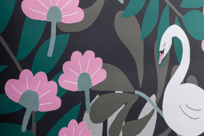 Petite Déco Tapet Swan, Svart