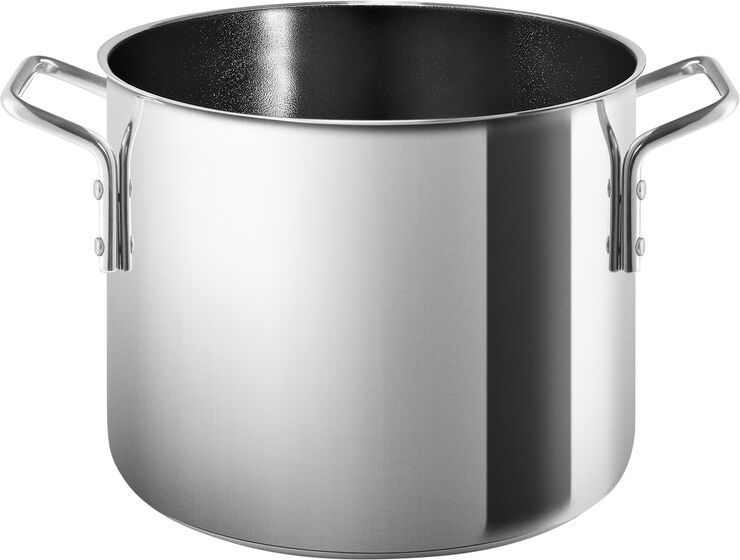Eva Trio Stainless Steel Gryde 4,8 l keramisk Slip-Let® belægning Polished steel