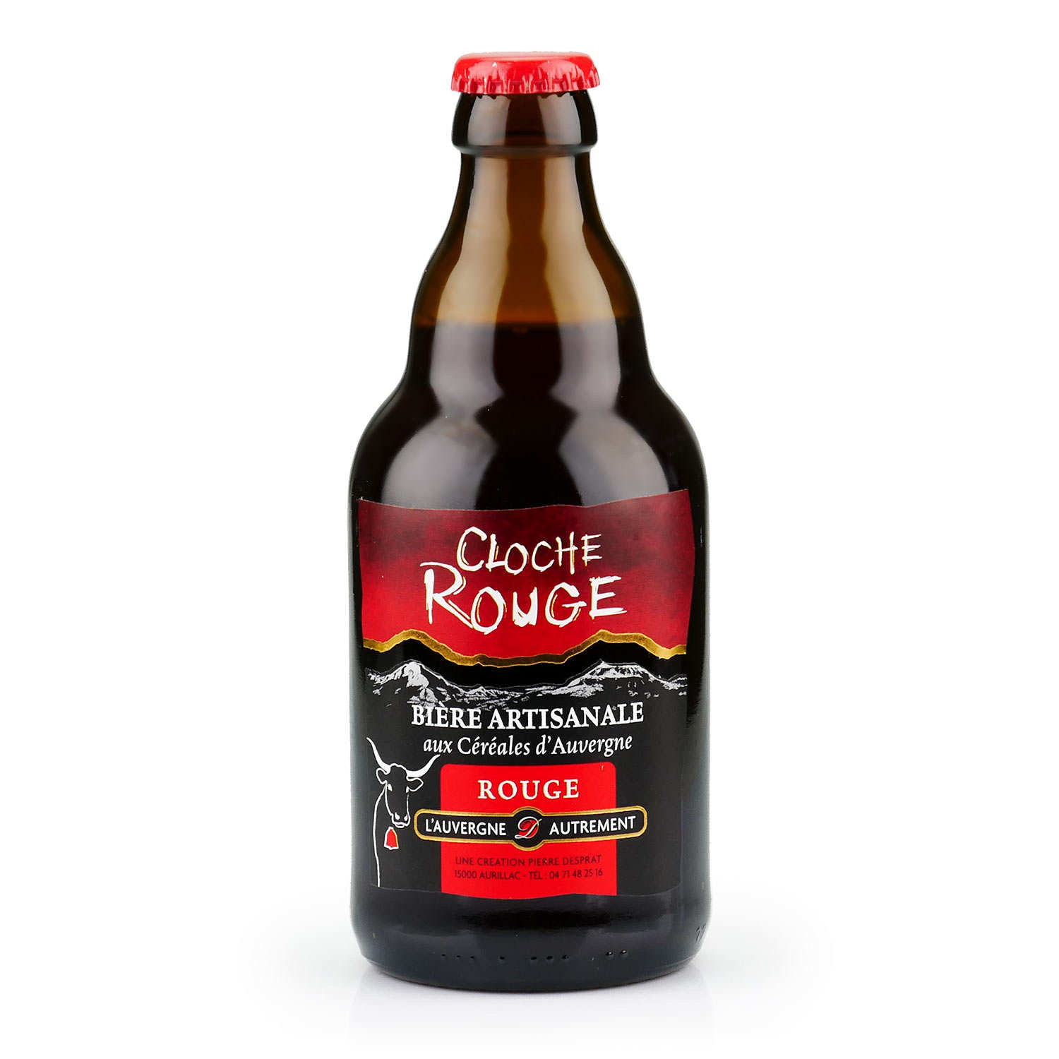 Bière rouge d'Auvergne - Cloche rouge (Baies et houblon) 6%
