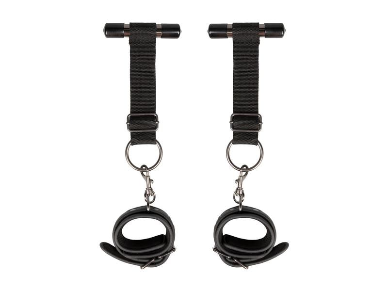 Easytoys Fetish Collection Over the Door Wrist Cuffs Schwar Handschellen für erotische Bondage-Spiele