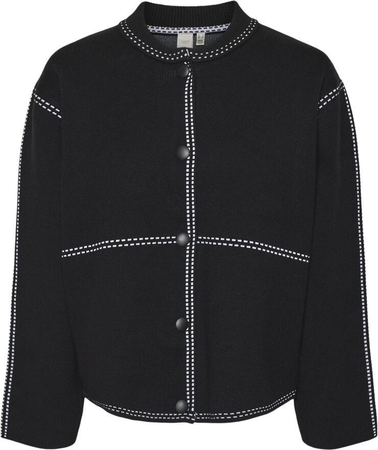 YAS YASJENA LS KNIT CARDIGAN Sort