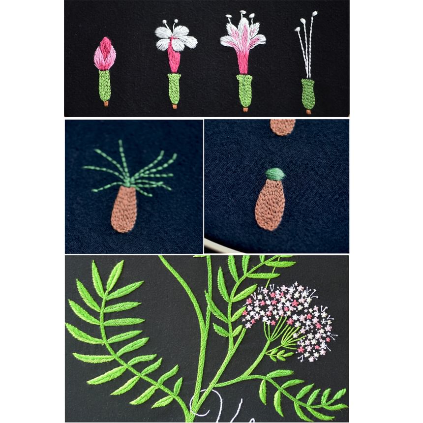 Embroidery Kingdom - DIY-borduurpakket met bloemen (verschillende ontwerpen)