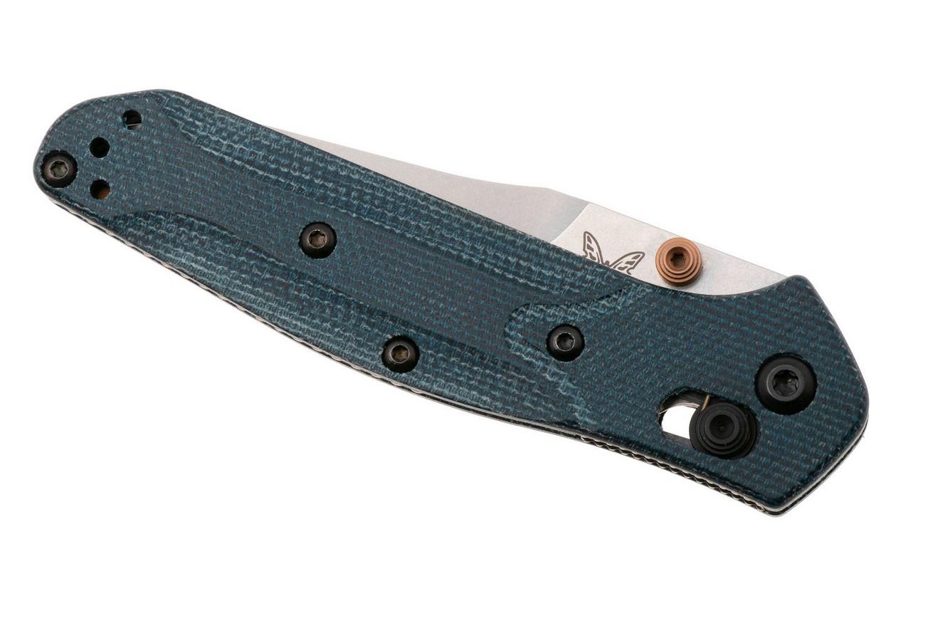 Benchmade Mini Osborne 945-04 Stonewashed M390, Blue Denim Micarta, zakmes, Warren Osborne design