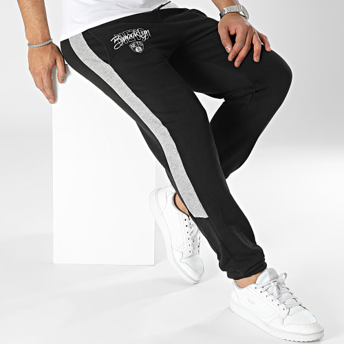 Pantalon Jogging A Bandes Script Brooklyn Nets 60332191 Noir