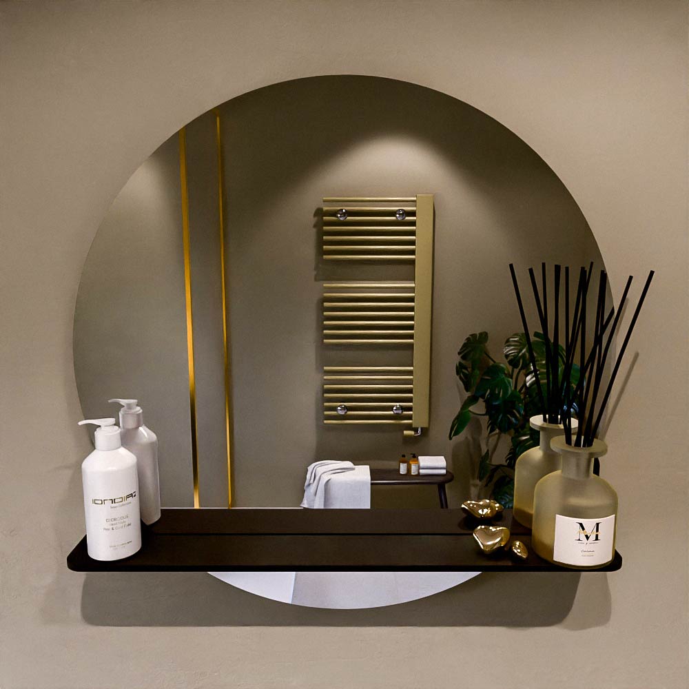 Mondiaz Spot spiegel rond Ø70cm met planchet army