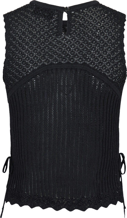 Neo Noir Coral Knit Top Black