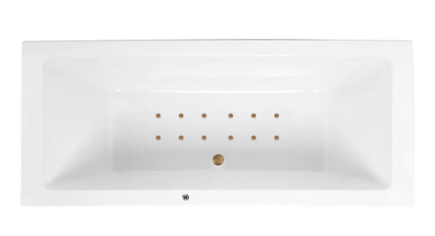 Lambini Designs Cube bubbelbad 180x80cm elektronisch met 12 aerojets goud