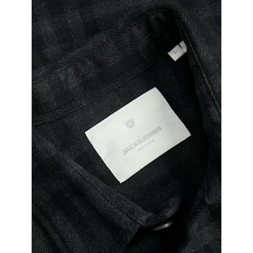 Jack&Jones Raymond Melange Check Overshirt, Black Beauty, L