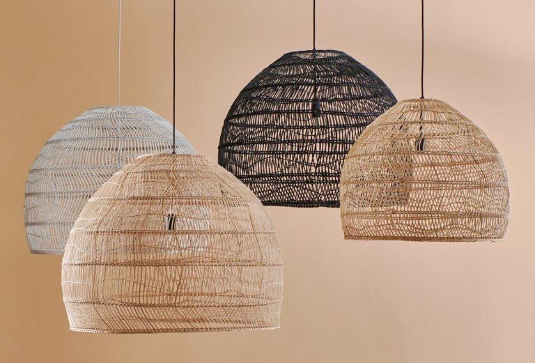 HKliving Wicker hanglamp medium naturel