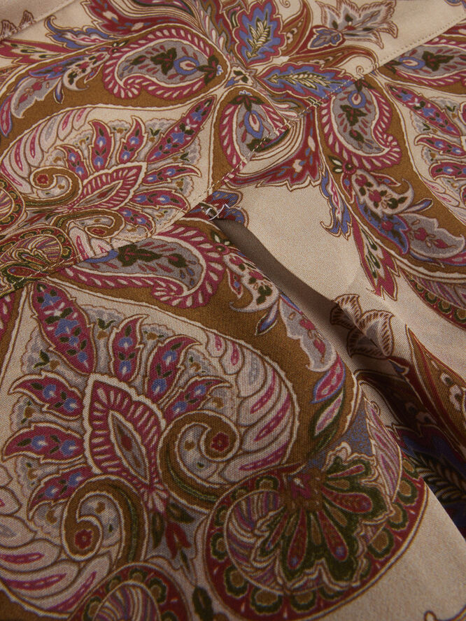 Stenströms Ivory Blouse, Popover V-neck Pink