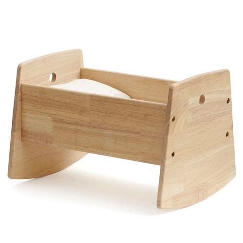 Kids concept poppenwieg met beddengoed - naturel - 42 cm