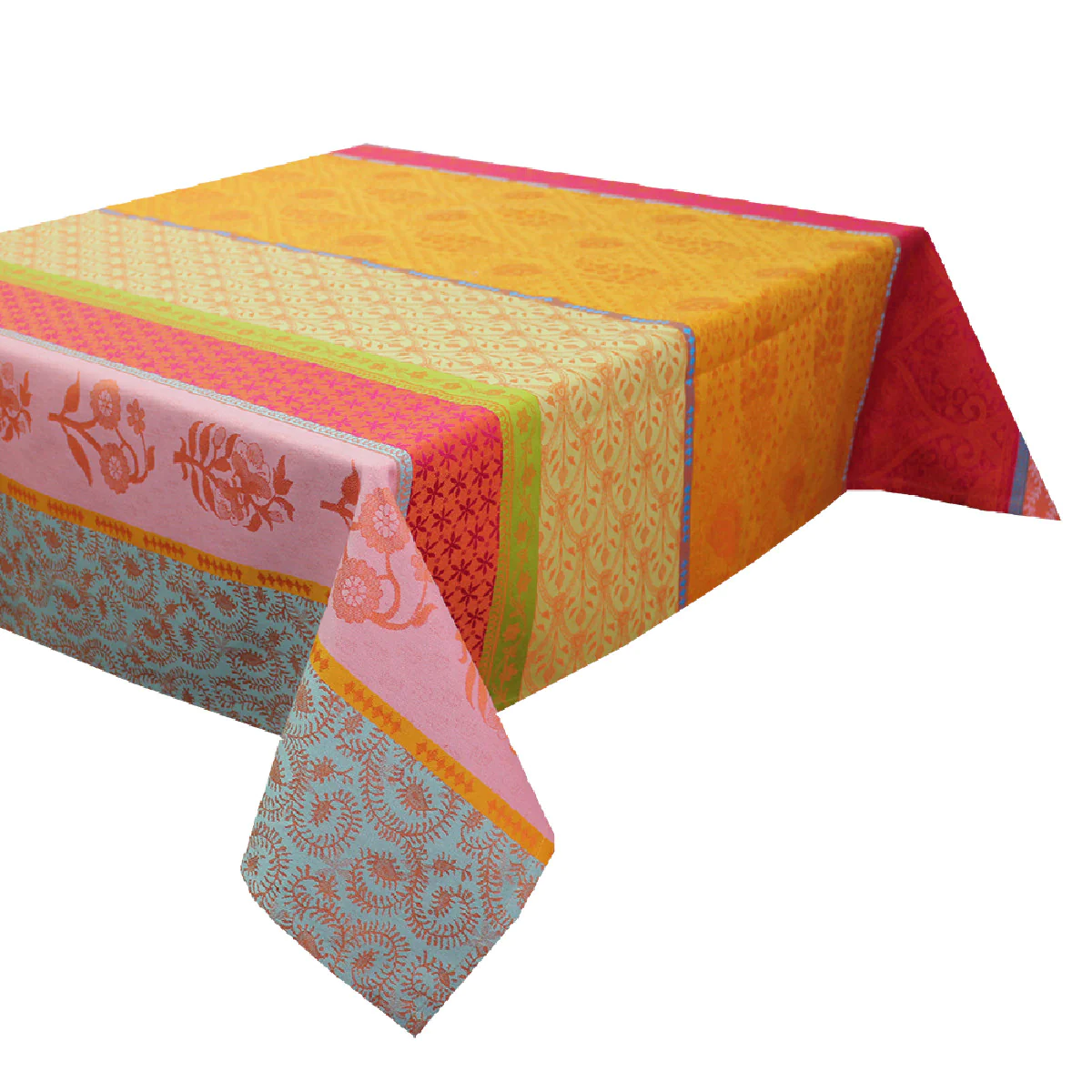 Nappe pur coton multicolore 155x260 Garnier Thiebaut