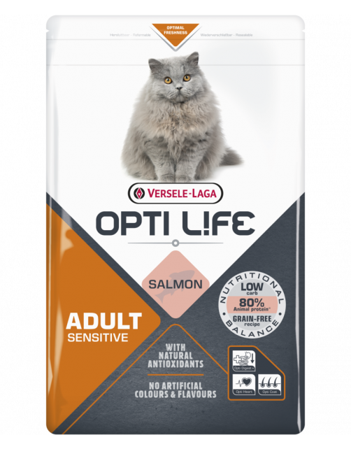 Opti Life Cat Sensitive Zalm - Kattenvoer