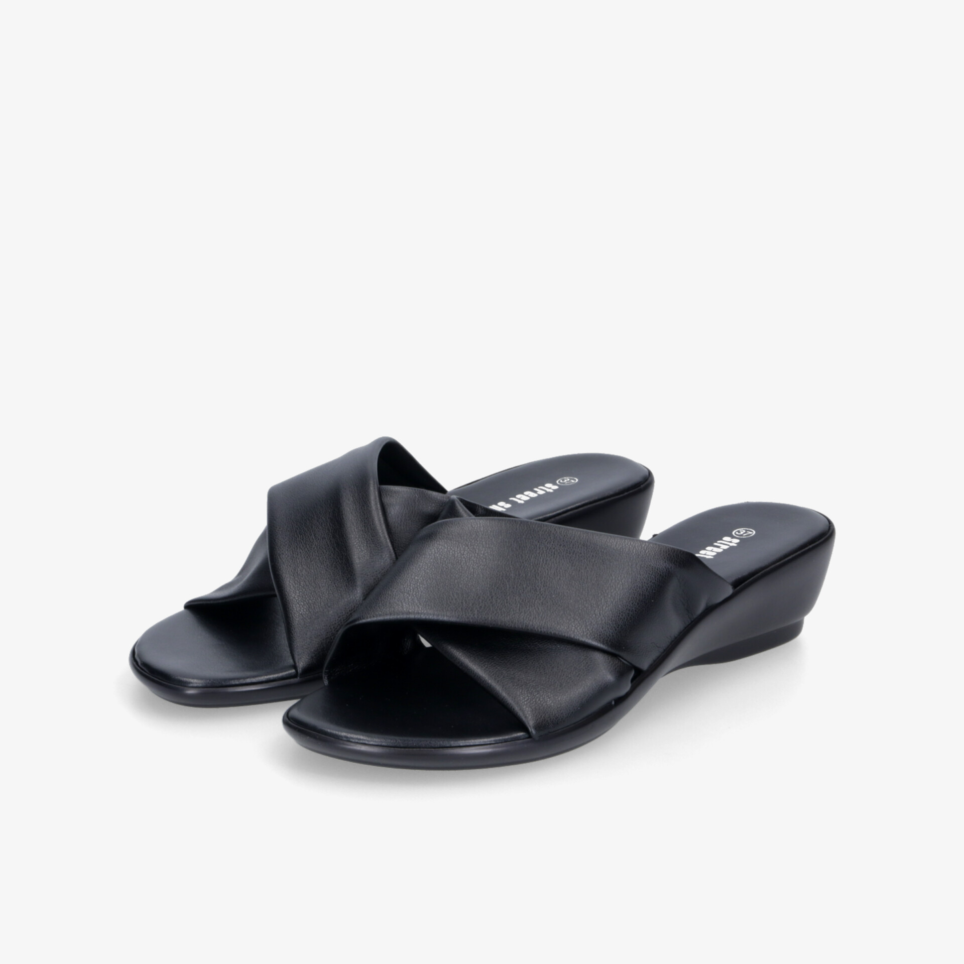 street shoes Damen Keilsandalen schwarz