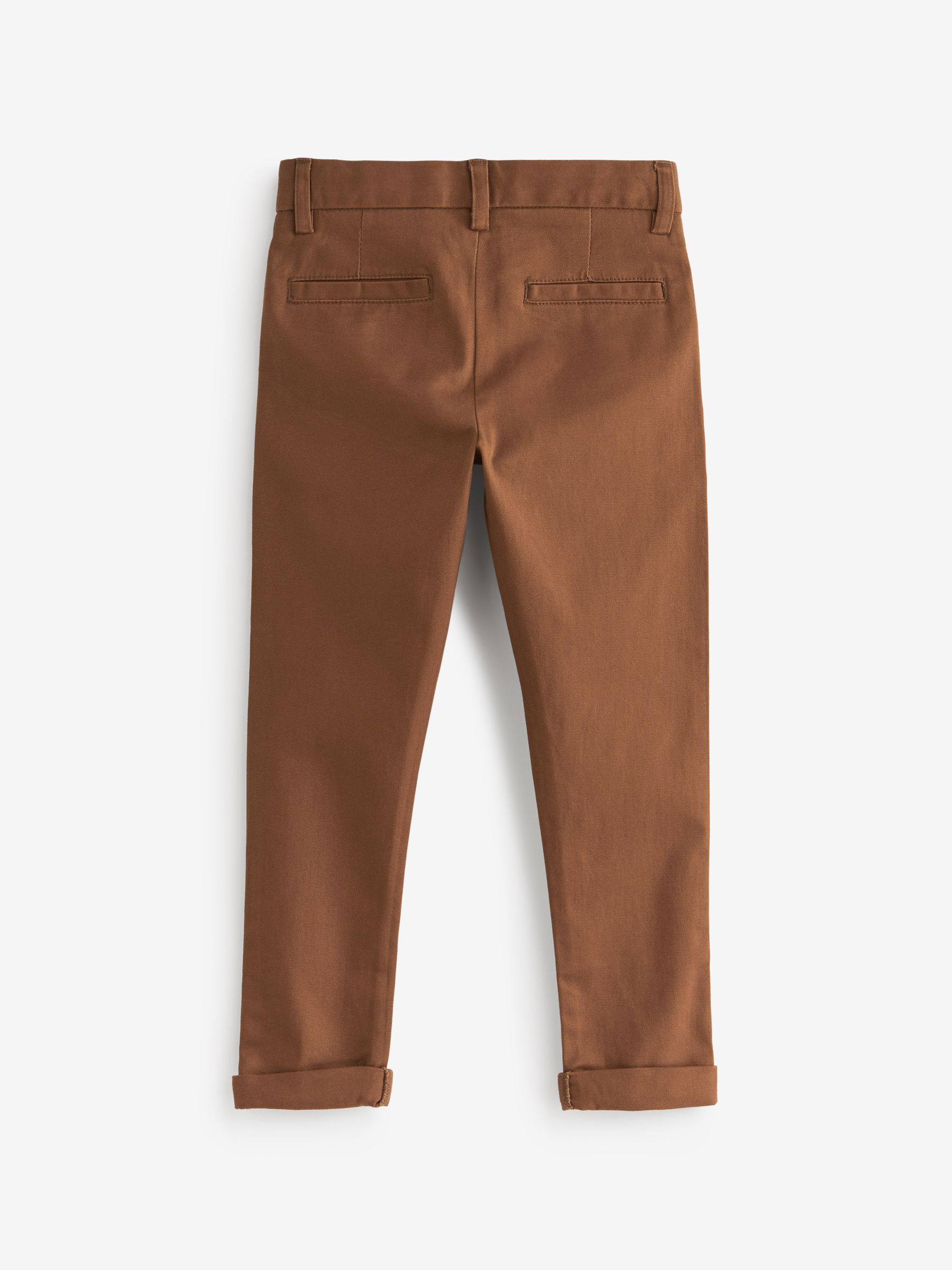 Roodbruin/lichtbruin - Stretchy chino's (3-17jr)