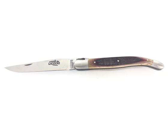 Laguiole Tradition 12 cm - 2 mitres - Chêne de Barrique Couteau de Poche Forge de Laguiole