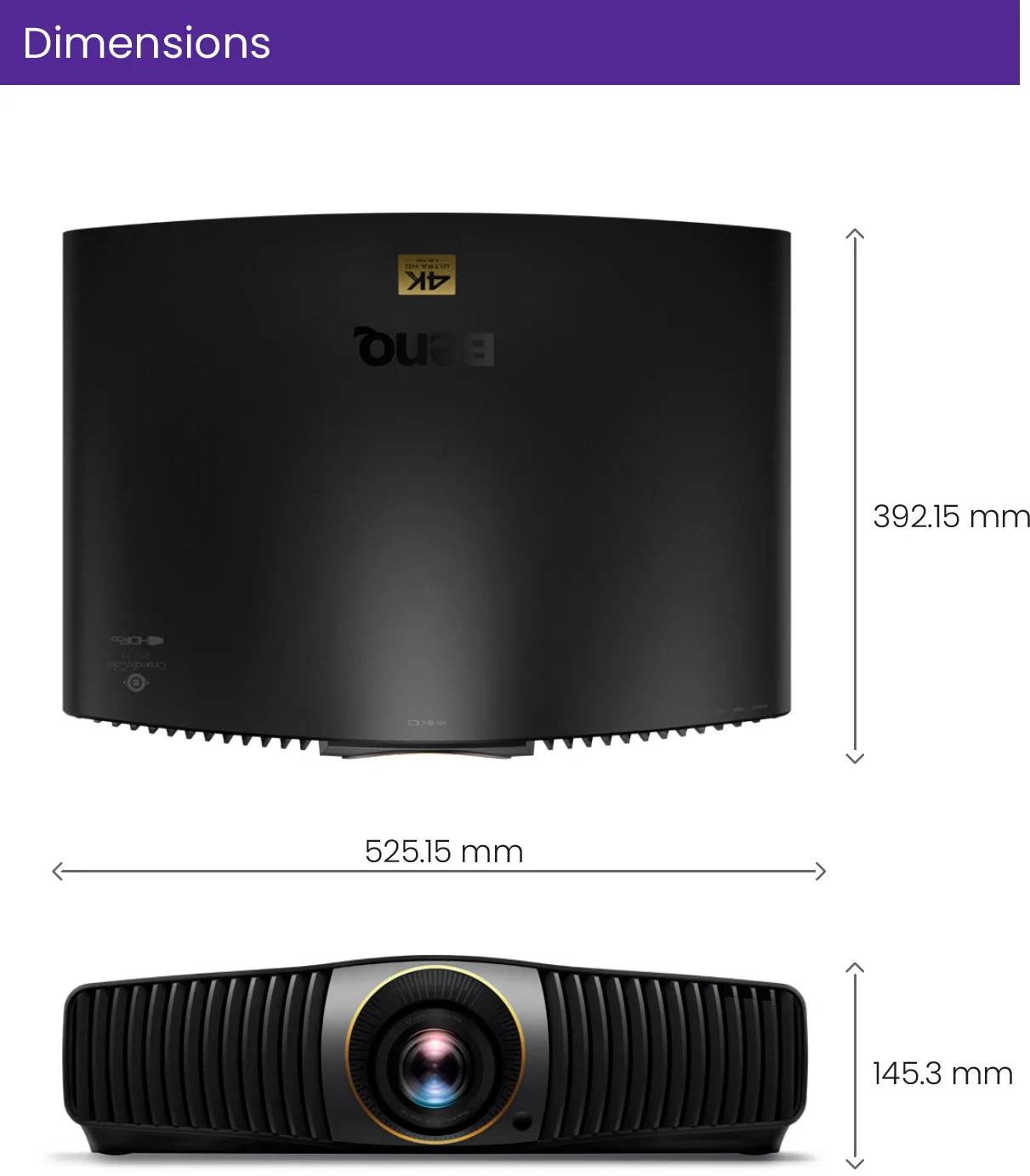 BenQ W5800 Vidéoprojecteurs UHD 4K
