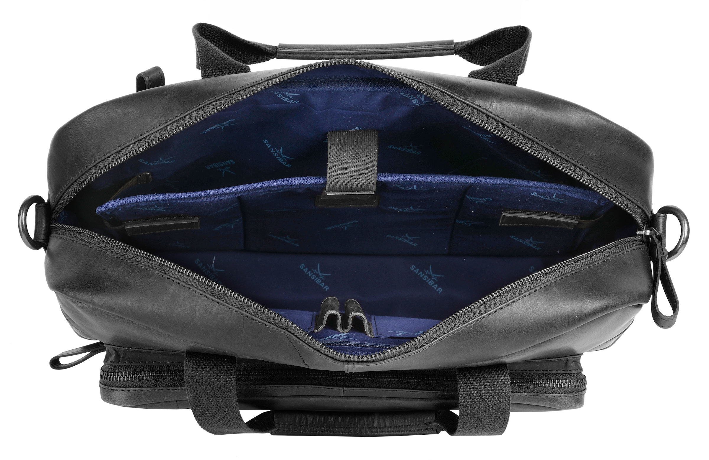Sansibar Aktentasche »Businessbag Black« echt Leder