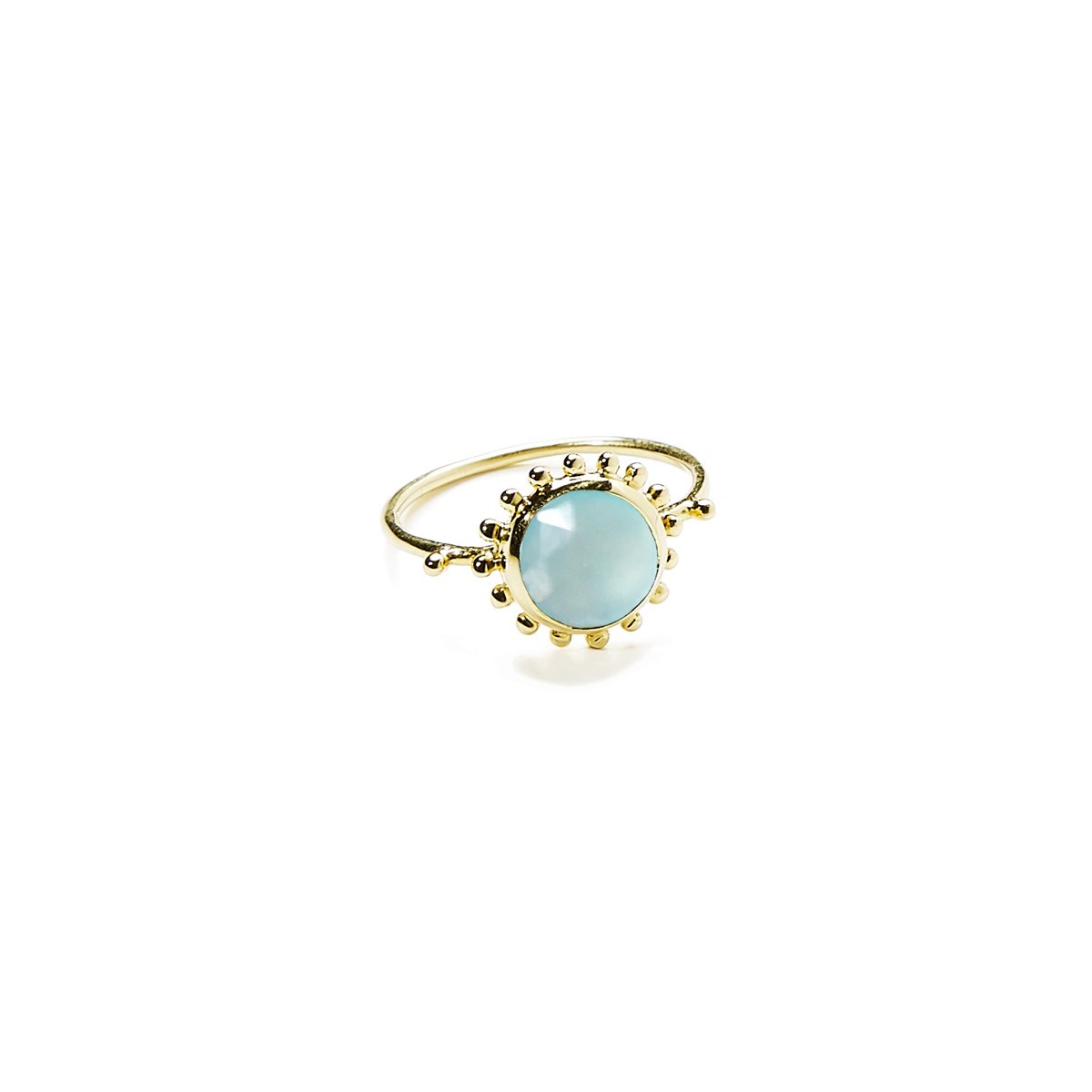Bague en Vermeil Soleil et Pierre