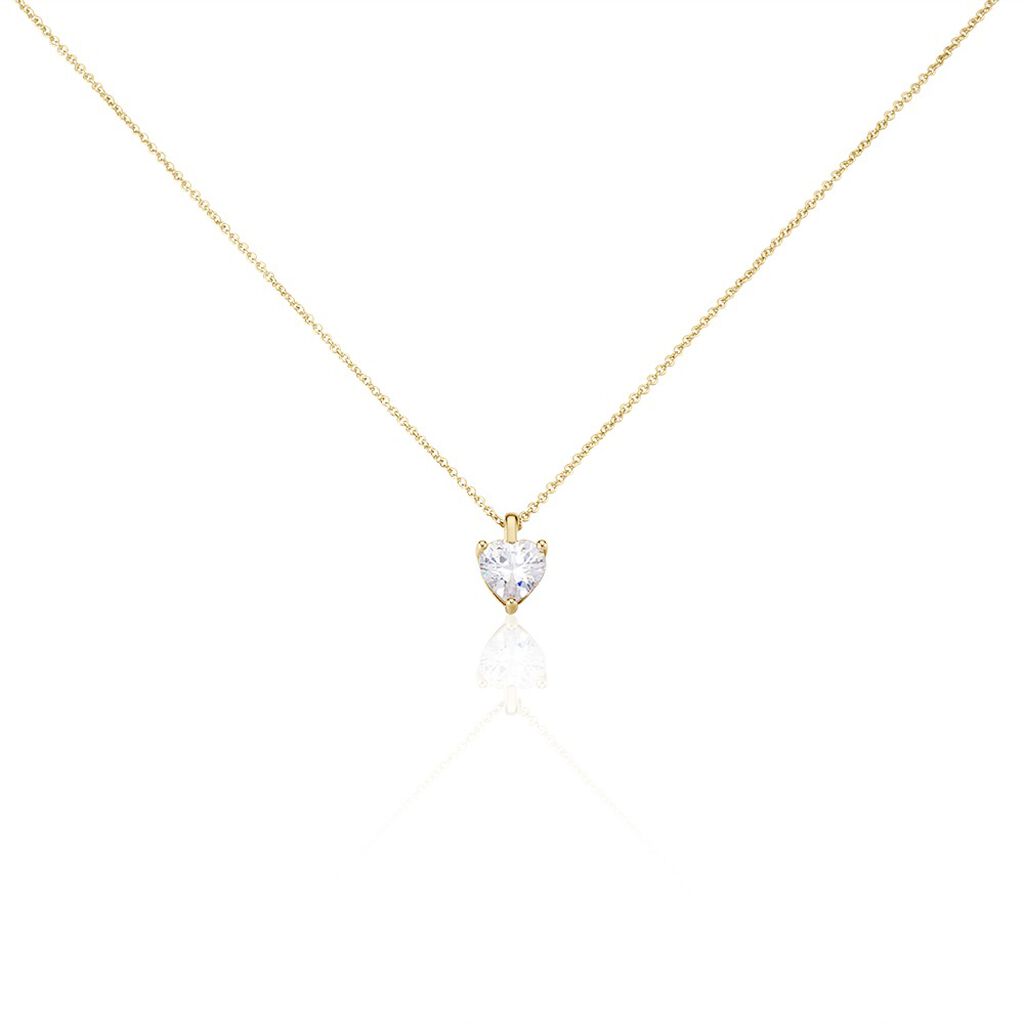 Collier Plaqué Or Caner Oxydes De Zirconium