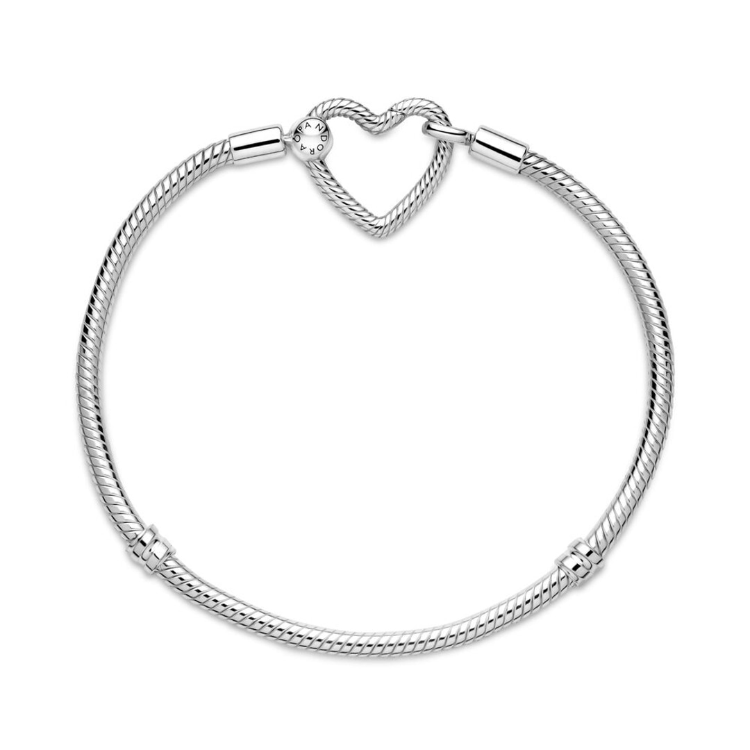 Pandora Moments Herzverschluss Schlangen-Gliederarmband