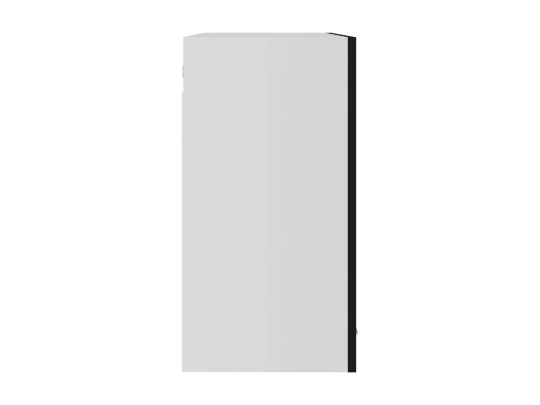 Armoire de cuisine en verre suspendue Noir 80x31x60