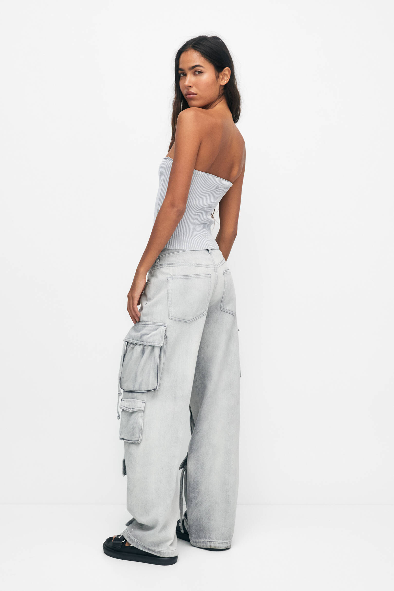 Top bandeau CañaLé - Cinza claro