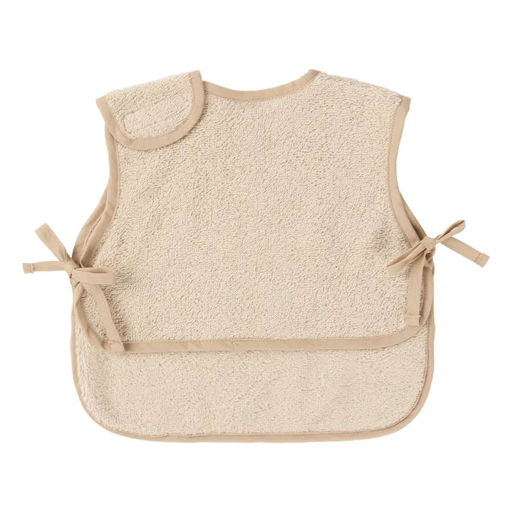 Nobodinoz Bavoir tablier en éponge de coton bio | Sable