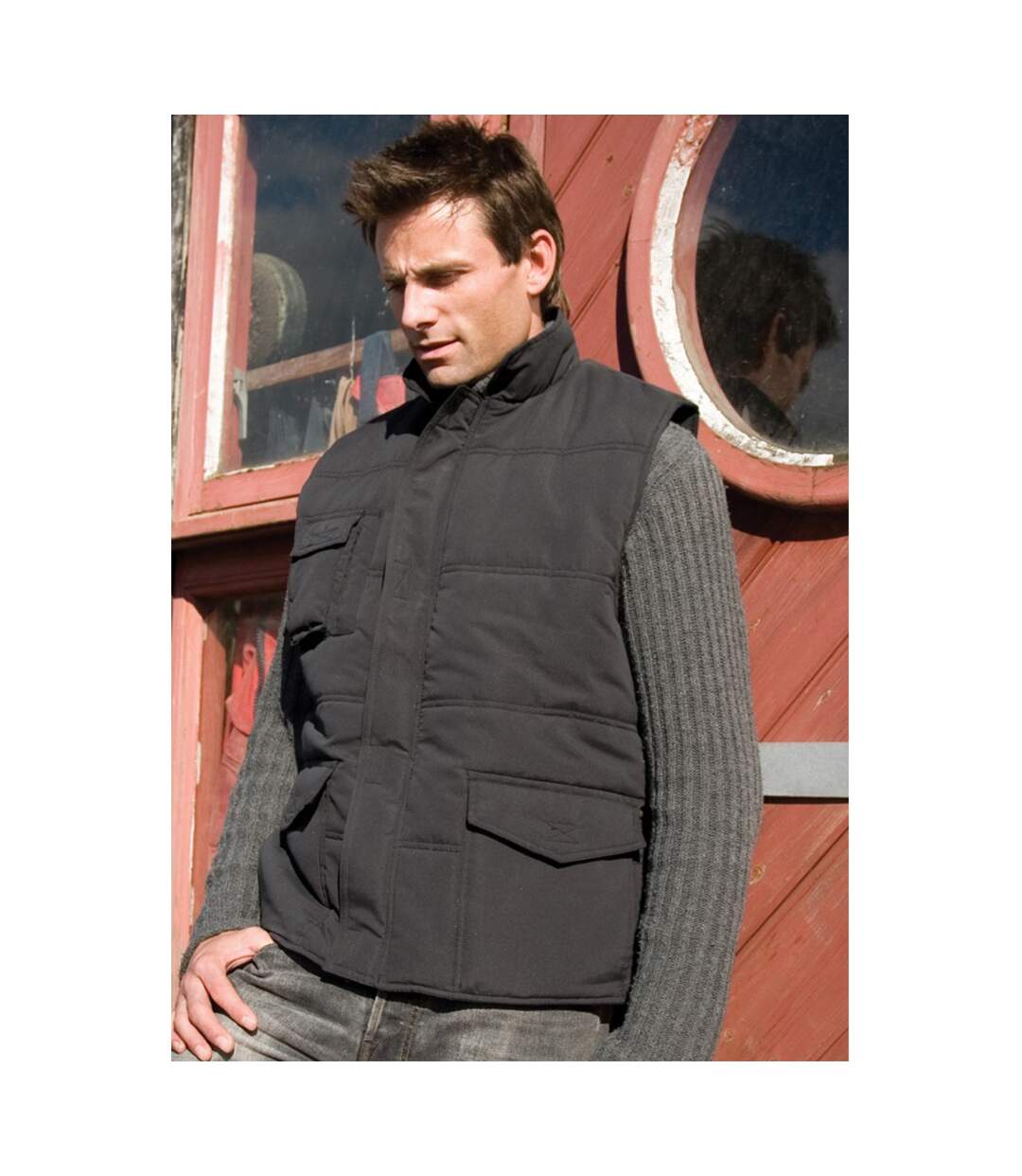 Result - Veste sans manches rembourrée coupe-vent - Homme (Noir) - UTBC939