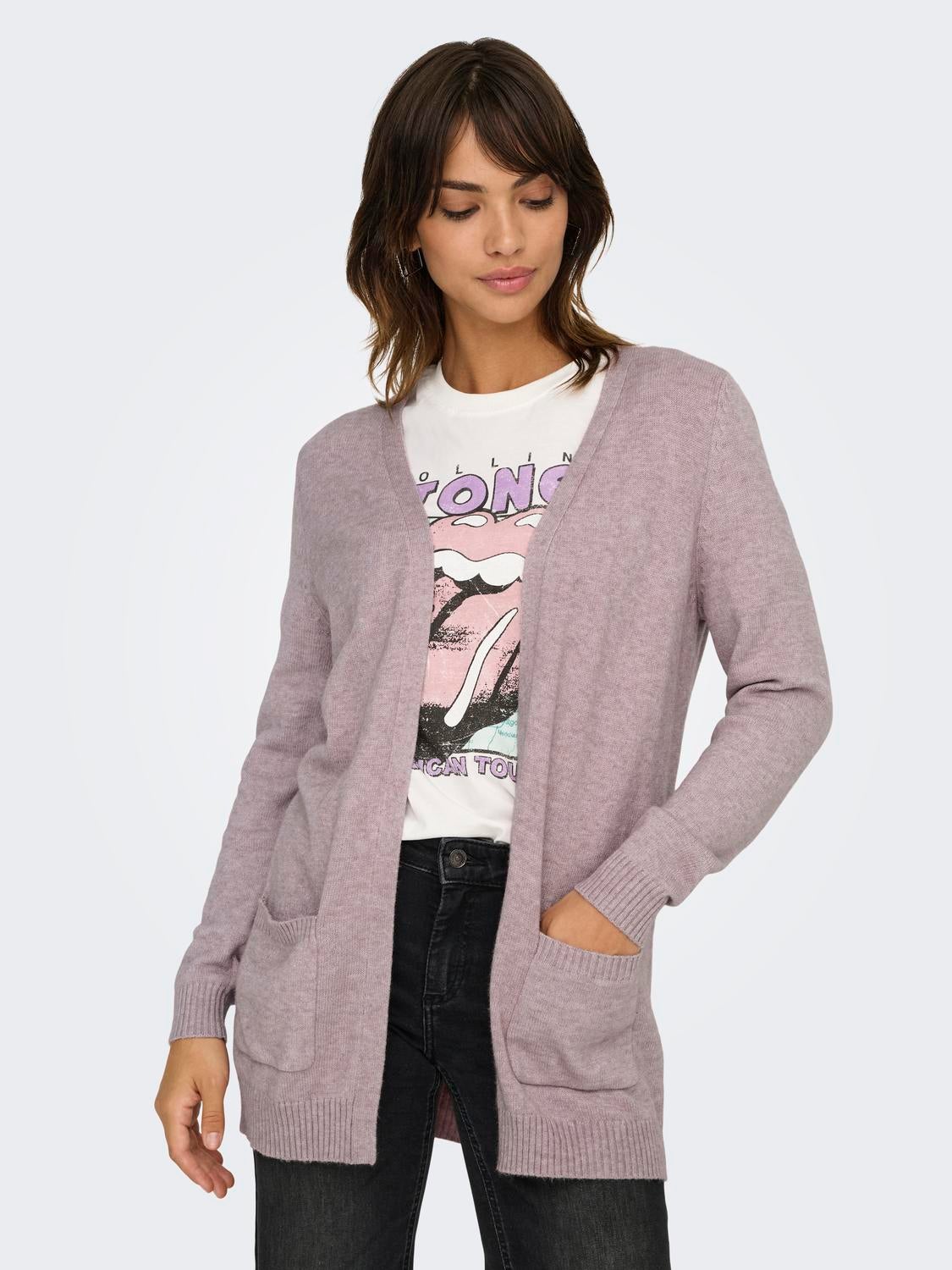ONLLESLY Strickjacke Violet Ice