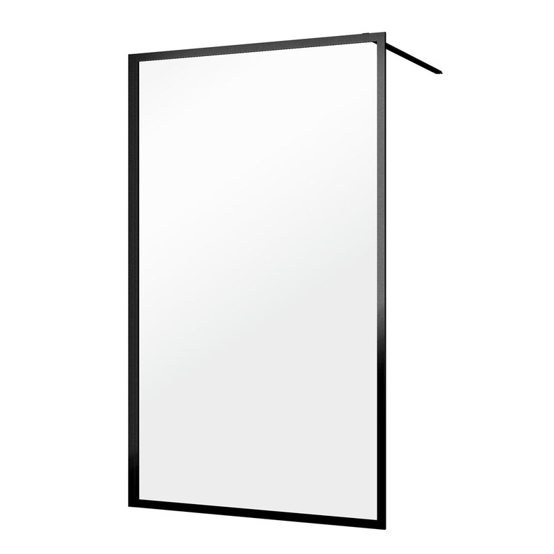 Sealskin Contour Inloopdouche type A3 98x200 cm, 6 mm helder veiligheidsglas met antikalklaag Mat zwart