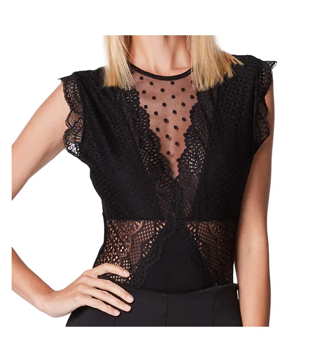 Body Noir dentelle Femme Morgan Dova