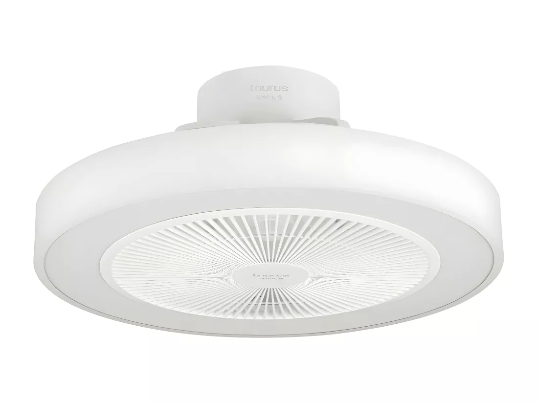 Taurus Alpatec Ventilateur de plafond compact 49cm + lumière - fresko invisible