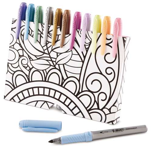 BIC® intensity Permanent Marker-Set, Pastell- und Metallicfarben