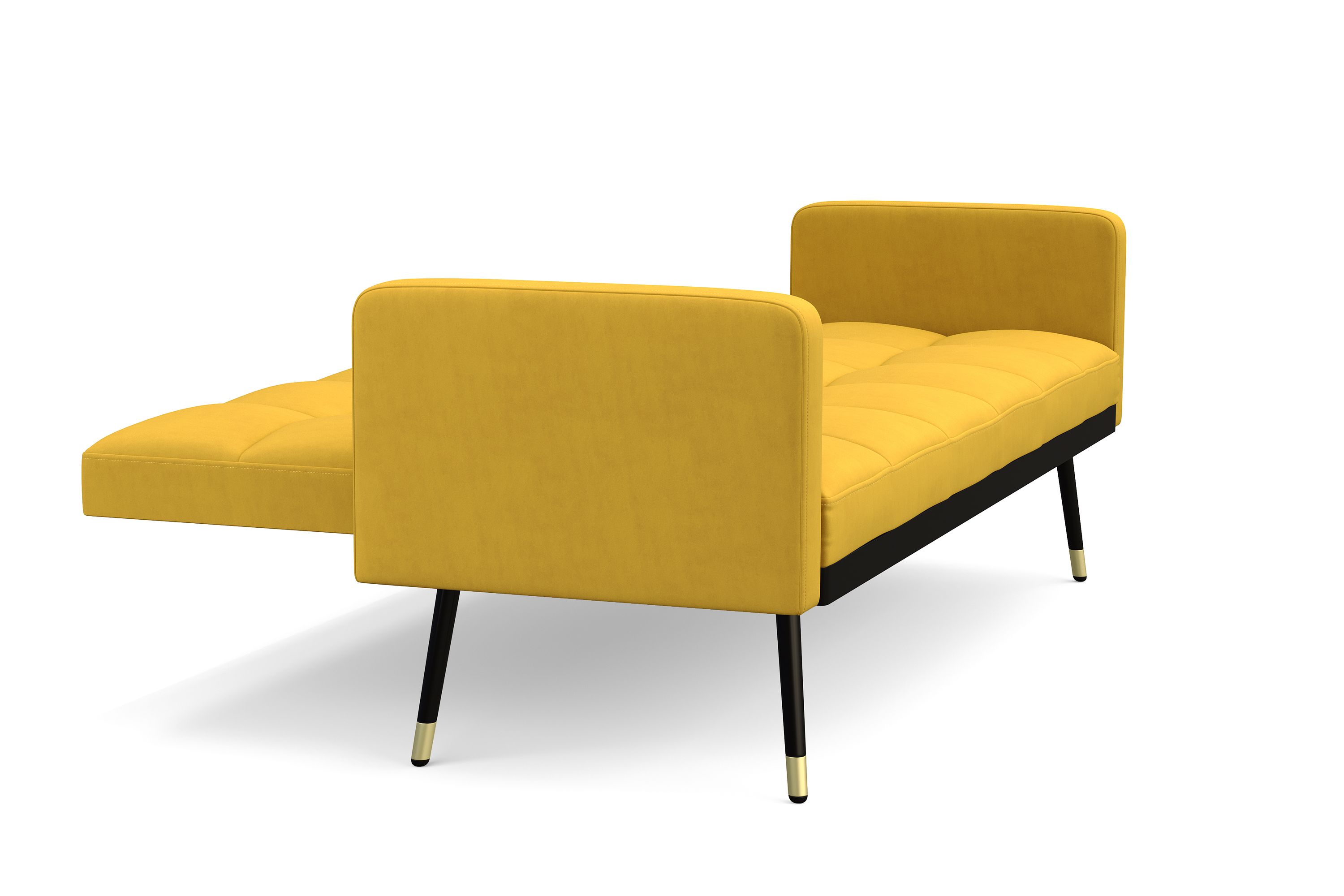 Schlafsofa Samt CALVIN gelb