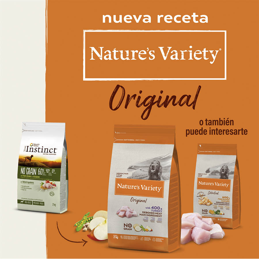 Ração Nature's Variety Original para Cães Adultos de Porte Médio com Sabor de Frango