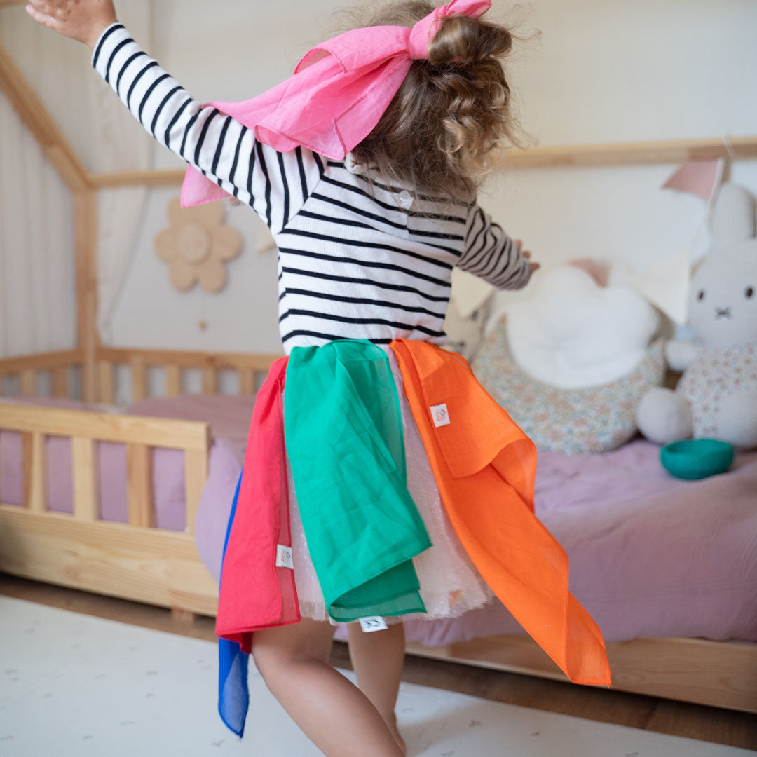 pit and play speeldoek regenboog - oranje - 75x75 cm