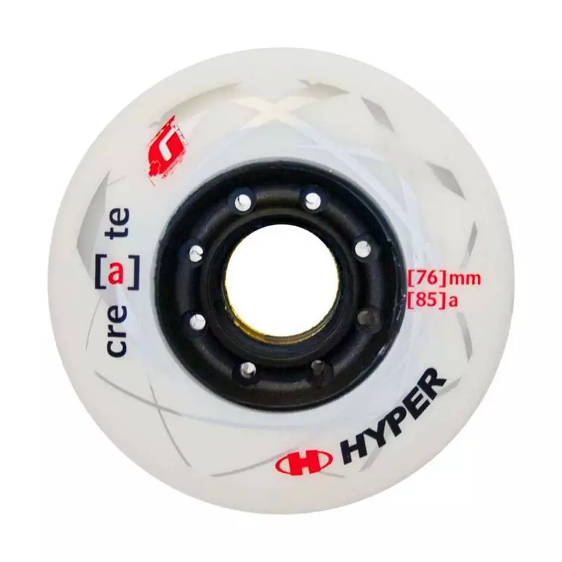 Roue de roller HYPER kit de 4 hyper create +g 85a 76mm Blanc