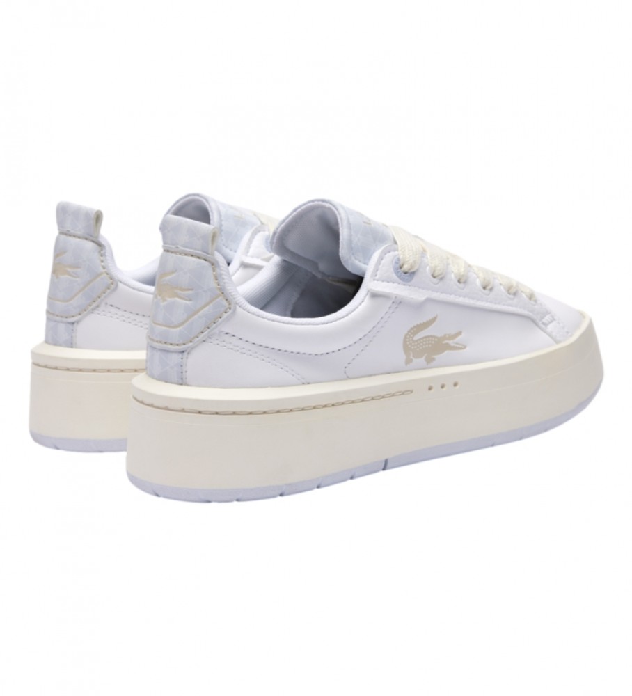 Tênis Lacoste Carnaby Plat de couro branco